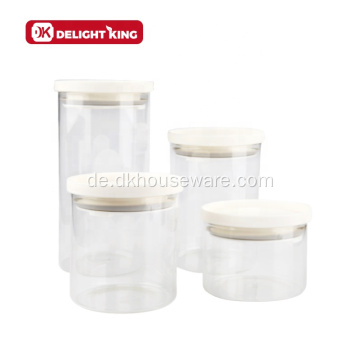 Glasfutterspeicher-Behälter mit Löffel